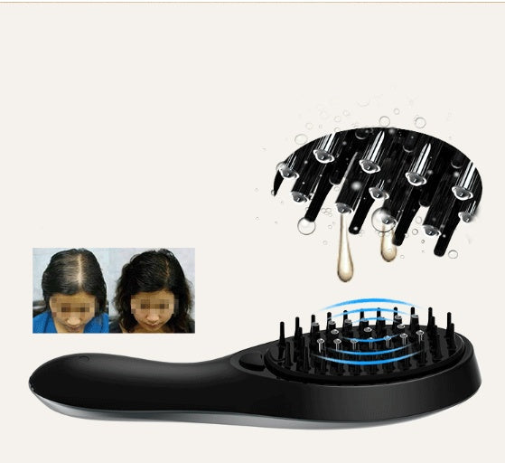 Electric liquid guiding massage comb