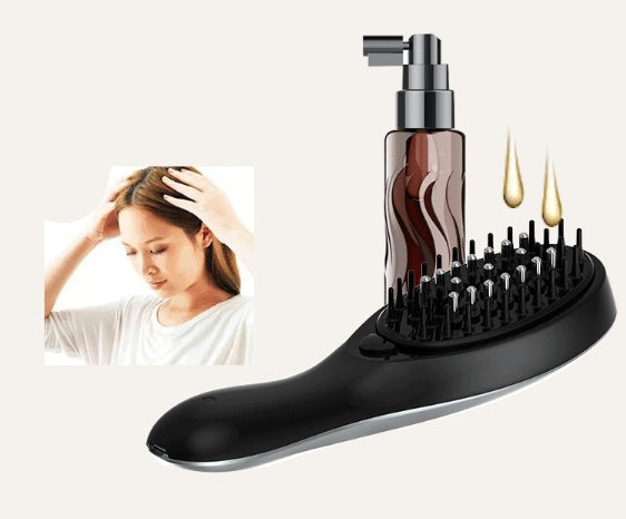 Electric liquid guiding massage comb