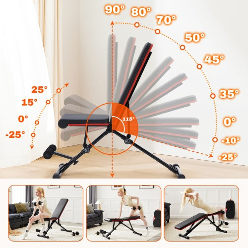 Weight Bench Adjustable Workout Bench For Home Gym, Foldable Bench Press For Full Body Exercise And Strength Training, 795LBS Capacity Incline Decline Sit Up Benches