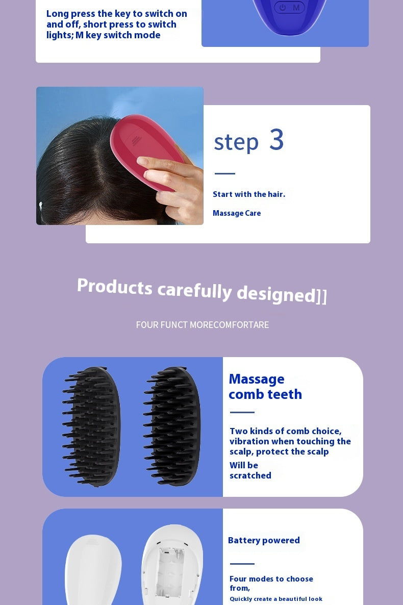 Electric Massage Comb Household Head